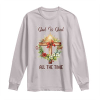 Cross Christian Christmas Long Sleeve Shirt God Is Good All The Time - Wonder Print Shop