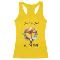 Cross Christian Christmas Racerback Tank Top God Is Good All The Time - Wonder Print Shop