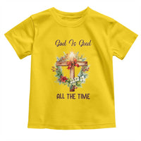Cross Christian Christmas Toddler T Shirt God Is Good All The Time - Wonder Print Shop
