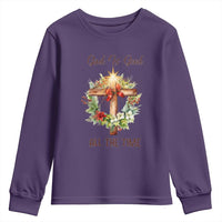 Cross Christian Christmas Youth Sweatshirt God Is Good All The Time - Wonder Print Shop