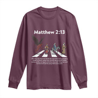 Jesus Christian Long Sleeve Shirt Cross Bible Verse Matthew 2:13 - Wonder Print Shop