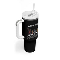 Jesus Christian Tumbler With Handle Cross Bible Verse Matthew 2:13 - Wonder Print Shop