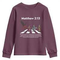 Jesus Christian Youth Sweatshirt Cross Bible Verse Matthew 2:13 - Wonder Print Shop