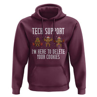 Tech Support Funny Christmas Hoodie Gingerbread I Am Here To Delete Your Cookies - Wonder Print Shop