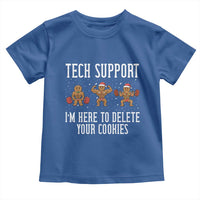 Tech Support Funny Christmas Toddler T Shirt Gingerbread I Am Here To Delete Your Cookies - Wonder Print Shop