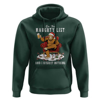 Funny Bigfoot Christmas Hoodie On The Naughty List And I Regret Nothing - Wonder Print Shop