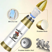 Funny Mexican Racoon Taco Christmas Bullet Tumbler On The Naughty List And I Regret Nothing - Wonder Print Shop