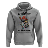 Funny Mexican Racoon Taco Christmas Hoodie On The Naughty List And I Regret Nothing - Wonder Print Shop