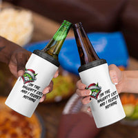 Funny Cat Green Christmas 4 in 1 Can Cooler Tumbler On The Naughty List And I Regret Nothing - Wonder Print Shop