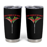 Funny Dirty Christmas Tumbler Cup Stop Staring At My Balls - Wonder Print Shop