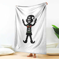 Funny Christmas Matching Family Throw Blanket I Am Not An Elf Im Just Short - Wonder Print Shop