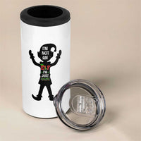 Funny Christmas Matching Family 4 in 1 Can Cooler Tumbler I Am Not An Elf Im Just Short - Wonder Print Shop