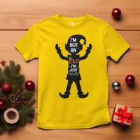 Funny Christmas Matching Family T Shirt I Am Not An Elf Im Just Short - Wonder Print Shop