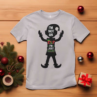Funny Christmas Matching Family T Shirt I Am Not An Elf Im Just Short - Wonder Print Shop