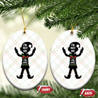 Funny Xmas Matching Family Ceramic Ornament I Am Not An Elf Im Just Short - Wonder Print Shop