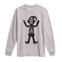 Funny Christmas Matching Family Long Sleeve Shirt I Am Not An Elf Im Just Short - Wonder Print Shop