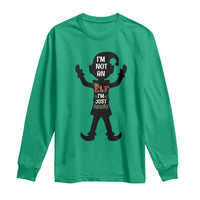 Funny Christmas Matching Family Long Sleeve Shirt I Am Not An Elf Im Just Short - Wonder Print Shop