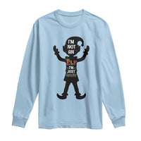 Funny Christmas Matching Family Long Sleeve Shirt I Am Not An Elf Im Just Short - Wonder Print Shop