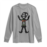 Funny Christmas Matching Family Long Sleeve Shirt I Am Not An Elf Im Just Short - Wonder Print Shop