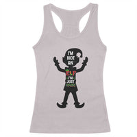 Funny Christmas Matching Family Racerback Tank Top I Am Not An Elf Im Just Short - Wonder Print Shop
