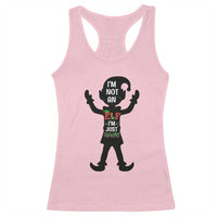 Funny Christmas Matching Family Racerback Tank Top I Am Not An Elf Im Just Short - Wonder Print Shop