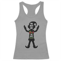 Funny Christmas Matching Family Racerback Tank Top I Am Not An Elf Im Just Short - Wonder Print Shop