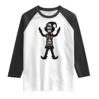 Funny Christmas Matching Family Raglan Shirt I Am Not An Elf Im Just Short - Wonder Print Shop