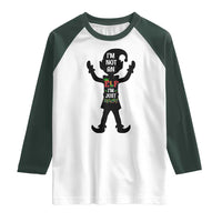 Funny Christmas Matching Family Raglan Shirt I Am Not An Elf Im Just Short - Wonder Print Shop