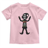 Funny Christmas Matching Family Toddler T Shirt I Am Not An Elf Im Just Short - Wonder Print Shop