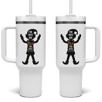 Funny Christmas Matching Family Tumbler With Handle I Am Not An Elf Im Just Short - Wonder Print Shop
