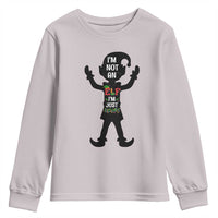 Funny Christmas Matching Family Youth Sweatshirt I Am Not An Elf Im Just Short - Wonder Print Shop