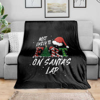 Funny Christmas Matching Family Throw Blanket Most Likely To Fart On Santa Lap - Wonder Print Shop