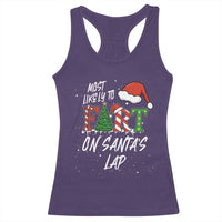 Funny Christmas Matching Family Racerback Tank Top Most Likely To Fart On Santa Lap - Wonder Print Shop