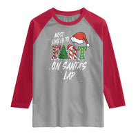 Funny Christmas Matching Family Raglan Shirt Most Likely To Fart On Santa Lap - Wonder Print Shop