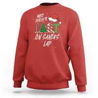 Funny Christmas Matching Family Sweatshirt Most Likely To Fart On Santa Lap - Wonder Print Shop