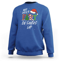 Funny Christmas Matching Family Sweatshirt Most Likely To Fart On Santa Lap - Wonder Print Shop