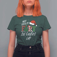 Funny Christmas Matching Family T Shirt For Women Most Likely To Fart On Santa Lap - Wonder Print Shop