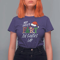 Funny Christmas Matching Family T Shirt For Women Most Likely To Fart On Santa Lap - Wonder Print Shop