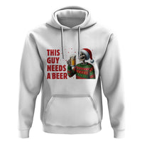 Funny Skeleton Beer Christmas Hoodie This Guy Needs A Beer - Wonder Print Shop
