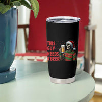 Funny Skeleton Beer Christmas Tumbler Cup This Guy Needs A Beer - Wonder Print Shop