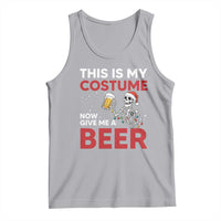 Funny Skeleton Beer Christmas Tank Top This Is My Costume Now Give Me A Beer - Wonder Print Shop