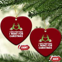 Funny Elf Hand Xmas Ceramic Ornament I Have Everything I Want For Xmas - Wonder Print Shop