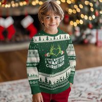 Funny Elf Hand Xmas Ugly Christmas Sweater I Have Everything I Want For Xmas - Wonder Print Shop