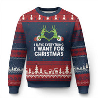Funny Elf Hand Xmas Ugly Christmas Sweater I Have Everything I Want For Xmas - Wonder Print Shop