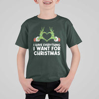 Funny Elf Hand Christmas T Shirt For Kid I Have Everything I Want For Christmas - Wonder Print Shop