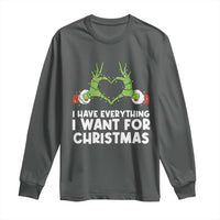 Funny Elf Hand Christmas Long Sleeve Shirt I Have Everything I Want For Christmas - Wonder Print Shop