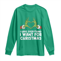 Funny Elf Hand Christmas Long Sleeve Shirt I Have Everything I Want For Christmas - Wonder Print Shop