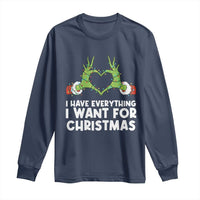 Funny Elf Hand Christmas Long Sleeve Shirt I Have Everything I Want For Christmas - Wonder Print Shop