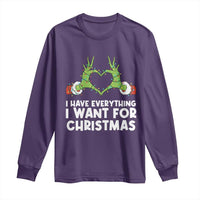 Funny Elf Hand Christmas Long Sleeve Shirt I Have Everything I Want For Christmas - Wonder Print Shop