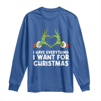 Funny Elf Hand Christmas Long Sleeve Shirt I Have Everything I Want For Christmas - Wonder Print Shop